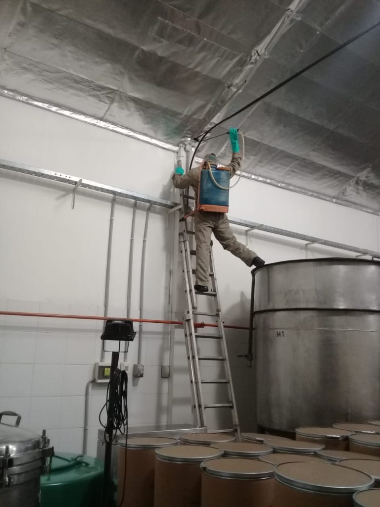 Fumigación realizadas en una empresa